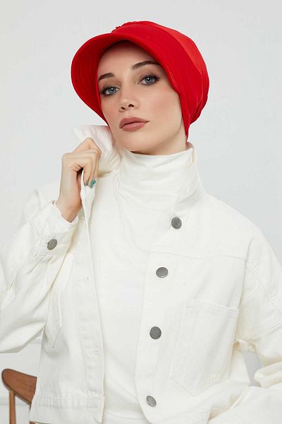 Aisha's Design قبعة قطنية ممشطة مطبوعة على شكل عظمة - b-73
