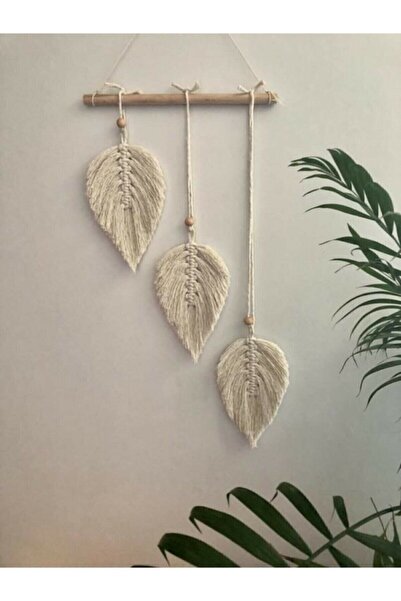 Genel Markalar Makrome 3 Yapraklı Makrome Duvar Süsü