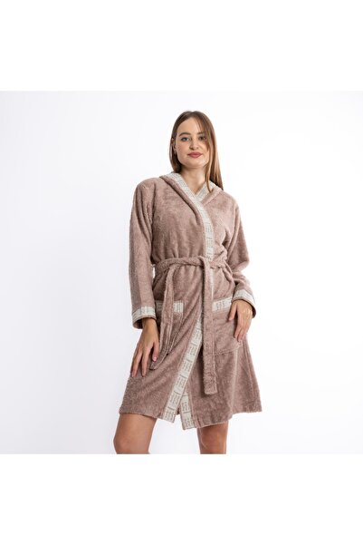 Beyzateks Tekstil Γυναικείο αντιβακτηριδιακό μπουρνούζι με κουκούλα Bamboo Luxury