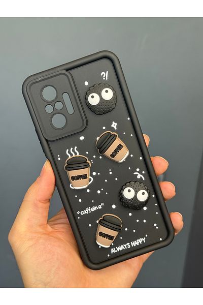 Fibaks جراب Redmi Note 10 Pro بتصميم منقوش لحماية الكاميرا، غطاء سيليكون ناعم باللون الأسود