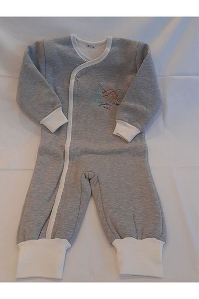 Bahar Bebe Beige Unisex 100% Cotton 83 cm Without Filling Sleeping Jumpsuit