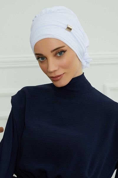 Aisha's Design عمامة شيفون جاهزة - مع الملحقات، HT-95S، HT-95S
