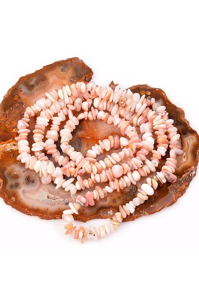 Taş Sandığı Pink Opal Stone Unshaped String - Broken Stone