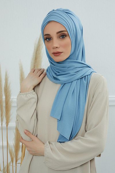 Aisha's Design شال قطني ممشط عملي - زخرفة متقاطعة متعددة، PS-41