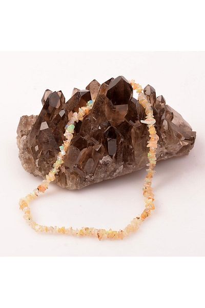 Taş Sandığı Opal Stone Silver Necklace