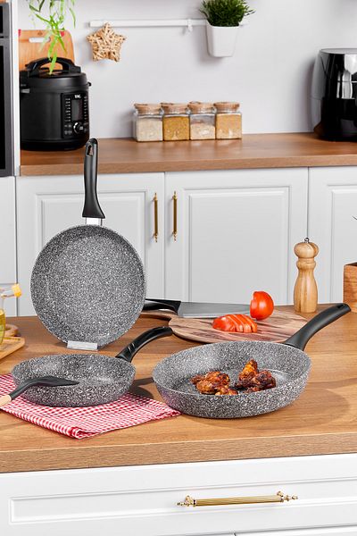 Taç Ultra Granite Crown - 3-Piece 20/24/28 cm Pan Set