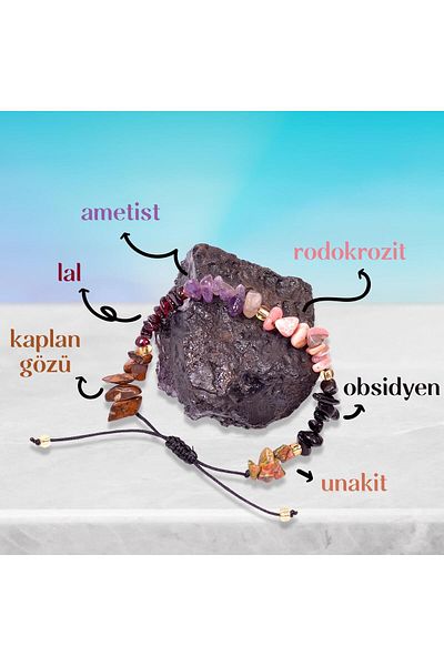 Taş Sandığı Scorpio Natural Stone Bracelet - Unshaped Stones