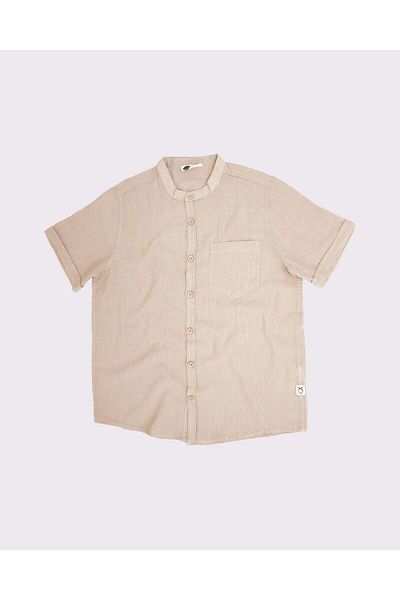 rg kidsstore Linen Mandarin Collar Young Shirt