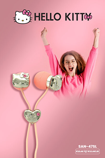 Hello Kitty SAN-47 SL Kulak İçi Kablolu Kulaklık Kulaklık