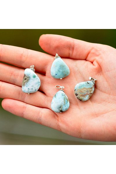 Taş Sandığı Larimar Stone Necklace