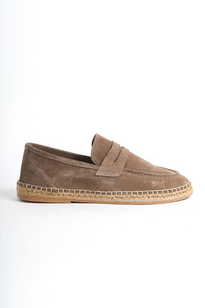 Mubiano Ανδρική Suede Mink Espadrille & Loafer - Summer Jute Sole - mssr1274-vz