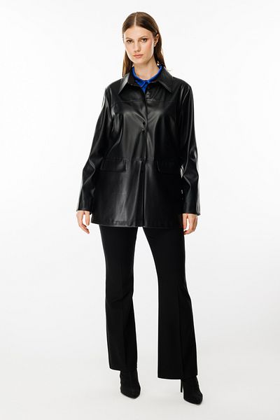 Ekol Leather Tunic with Snaps on the Front