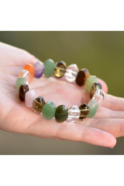 Taş Sandığı Chakra Stones Bracelet - Diamond Cut