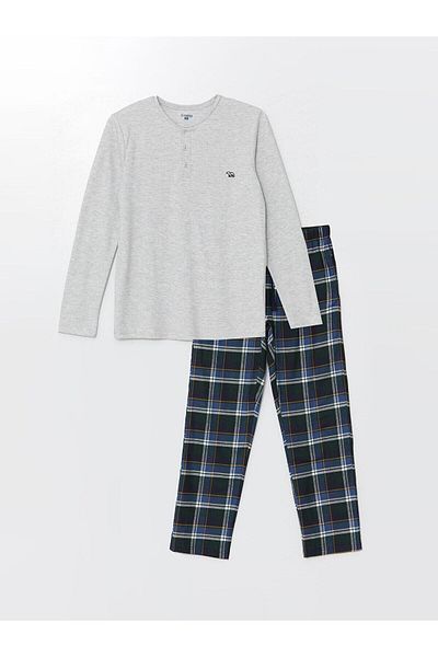 LC Waikiki Σετ ανδρικών πιτζάμες καρό Standard Fit
