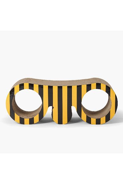 Home Box لوح خدش على شكل نحلة قطط - 26.5×10×9.25 سم