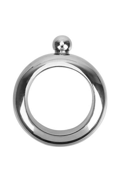 HOOMIN Silver 3.5 Oz Drinkware Accessories For Whiskey Vodka Alcohol Round Chic Hip Flask Bracelet Elegant