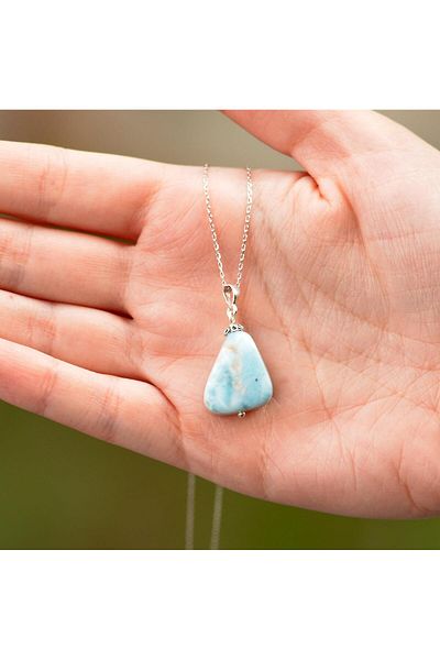 Taş Sandığı Larimar Stone Necklace