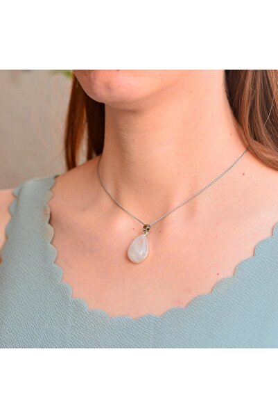 Taş Sandığı Moon Stone Necklace (Rainbow Moon Stone)