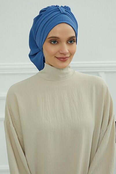 Aisha's Design Аеробін Тканина Готова Турбана, HT-90, Синя