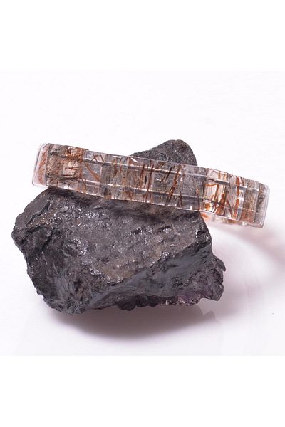 Taş Sandığı Routilli Quartz Stone Bracelet - Quadrilateral Cut High Quality