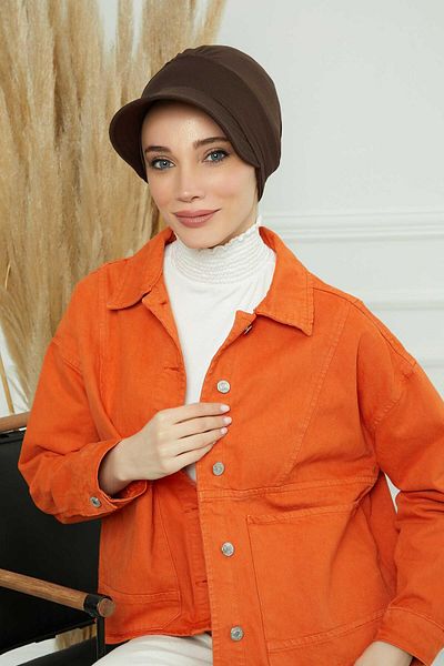 Aisha's Design قبعة قطنية ممشطة مطبوعة على شكل عظمة - b-73