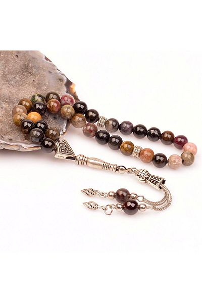 Taş Sandığı Tourmaline Stone Rosary (8 Mm)