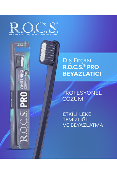 R.O.C.S. R.O.C.S. PRO 5940 BEYAZLATICI DİŞ FIRÇASI – ORTA SERT - GRİ