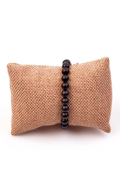Taş Sandığı Matte Obsidian Stone Bracelet - 8 Mm