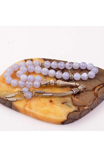 Taş Sandığı Chalcedony Stone Rosary 8 mm