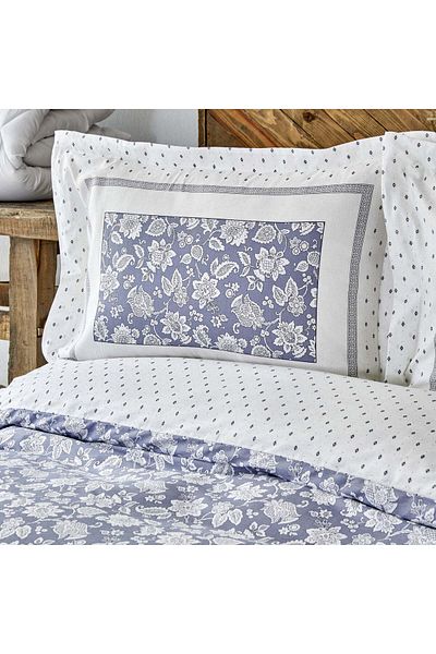 Karaca Home Celerina Blue 100% Bumbac Set cuvertură de pilota o singură