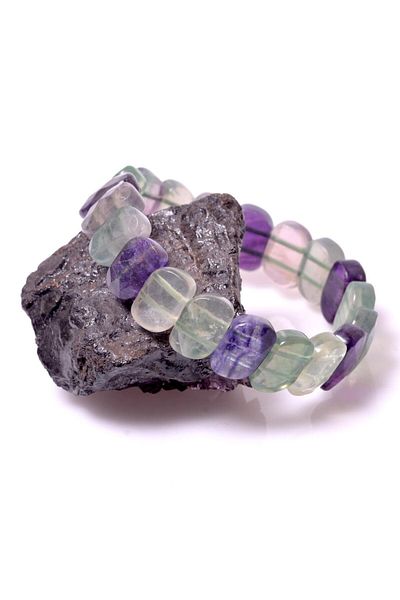 Taş Sandığı Fluorite Stone Bracelet - Faceted