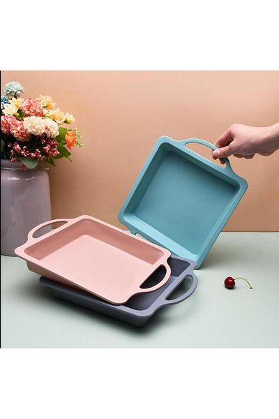 Hayveys Silicone Oven Dish Cake Mold with Square Handle