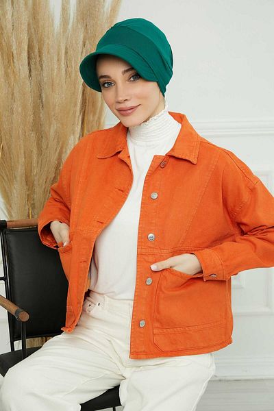 Aisha's Design قبعة قطنية ممشطة مطبوعة على شكل عظمة - b-73