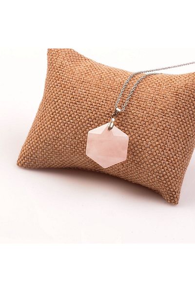 Taş Sandığı Pink Quartz Stone Necklace
