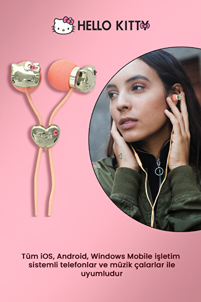 Hello Kitty SAN-47 SL Kulak İçi Kablolu Kulaklık Kulaklık