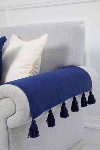 Aisha's Design 65x55 cm Tasseled 2-Piece Armrest Set - KC-4