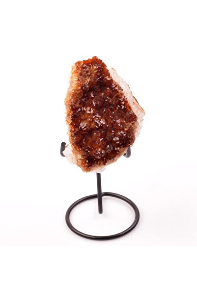 Taş Sandığı Sitrin Taşı Ham Kütle - Metal Standlı