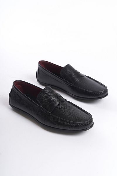 Mubiano Mbabd274-S Мъжки черни мокасини от естествена кожа