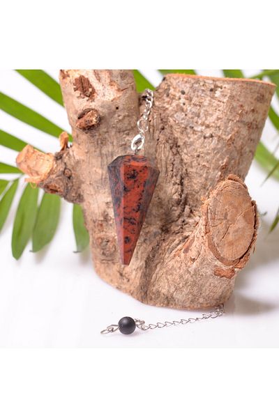 Taş Sandığı Obsidian (Mahogany Obsidian) Stone Pandula - Pendulum