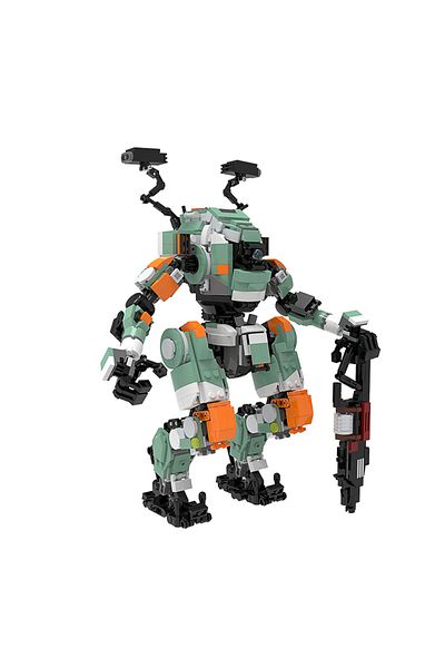 BuildMoc Paper Instruction 1057pcs With Box Vanguard-class Titan Bt-7274 Robot Building Blocks Set F