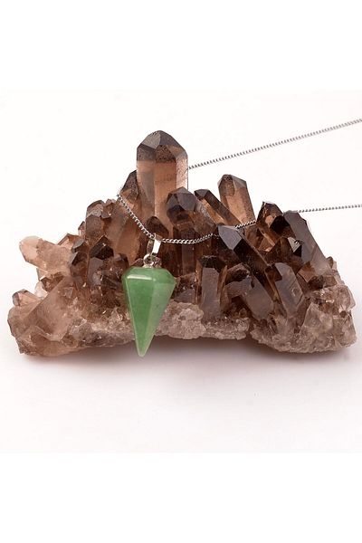Taş Sandığı Aventurine Stone Cone Necklace