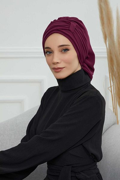 Aisha's Design عمامة شيفون مطوية - جاهزة، HT-107، HT-107