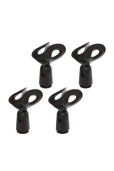 Choice black 4pcs Microphone Clip Adjustable Mic Holder Clamp For Desktop Floor Standing Microphones Stand