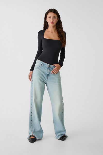 Stradivarius Square Collar Bodysuit