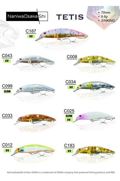 Genel Markalar Naniwa Osaka Shi Tetis 70mm 9.6gr Maket Yem