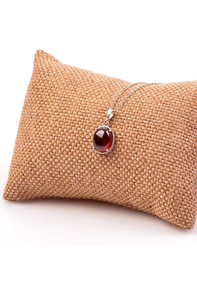 Taş Sandığı Lal Stone Silver Pendant - High Quality