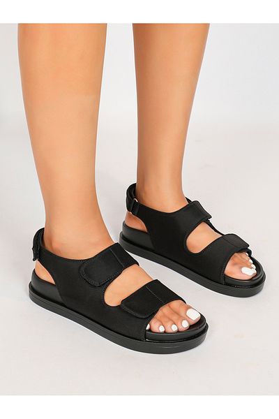 Sneak-a-Peek By Styli Double Velcro Strap Open Toe Sandals