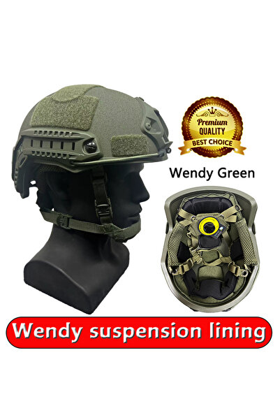Choice3 خوذة تكتيكية سريعة من نوع FAST Wendy-Green مقاس L 52-60 سم، مصنوعة من...