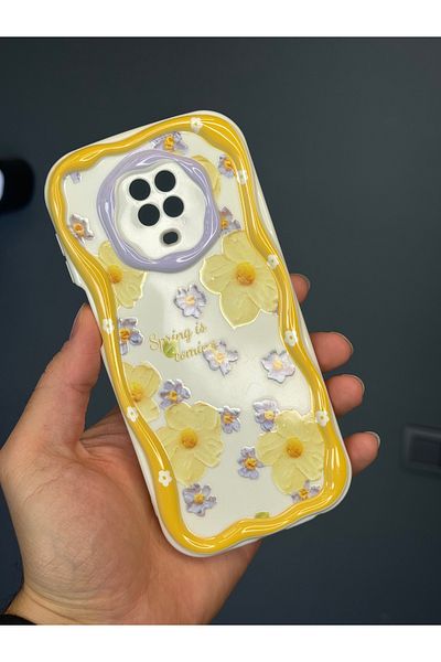 Fibaks حافظة متوافقة مع هاتف Redmi Note 9s/9 Pro، تصميم منقوش، حماية للكاميرا، غطاء سيليكون ملون على شكل زهرة الأقحوان
