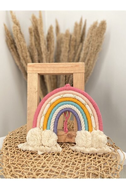 Genel Markalar Makrome Gökkuşağı,duvar Süsü,kapı Süsü,bebek Odası Süsü,gökkuş...